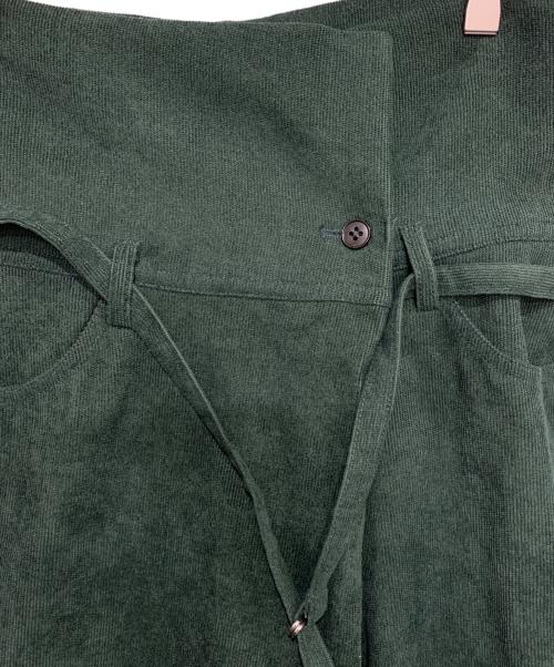 CLANE（クラネ）CLANE (クラネ) ウエストベルトコーデュロイパンツ グリーン サイズ:1の古着・服飾アイテム