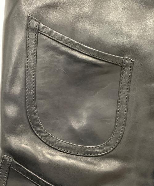 Simons（シモンズ）SIMONS (シモンズ) ホースレザーベスト ブラック サイズ:Mの古着・服飾アイテム