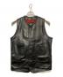 SIMONS（シモンズ）の古着「ホースレザーベスト」｜ブラック