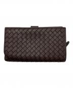 BOTTEGA VENETAボッテガベネタ）の古着「手帳型フラップ長財布」｜ブラウン