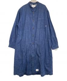 WTAPS（ダブルタップス）の古着「ノーカラーコート」｜インディゴ