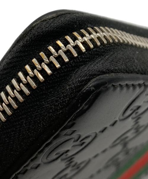 GUCCI（グッチ）GUCCI (グッチ) 長財布 ブラック×グリーンの古着・服飾アイテム