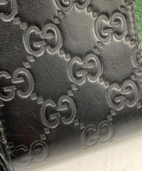 GUCCI（グッチ）GUCCI (グッチ) 長財布 ブラック×グリーンの古着・服飾アイテム