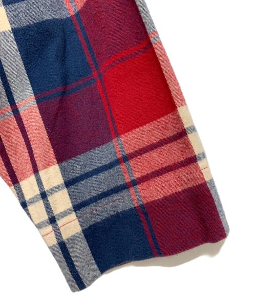 RALPH LAUREN（ラルフローレン）RALPH LAUREN (ラルフローレン) 長袖シャツワンピース ネイビー×レッド サイズ:Mの古着・服飾アイテム