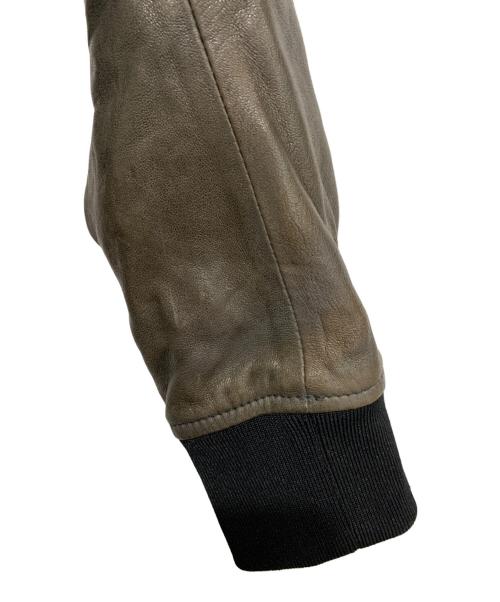 DIESEL（ディーゼル）DIESEL (ディーゼル) ラムレザージャケット ブラック×グレー サイズ:ＸＳの古着・服飾アイテム