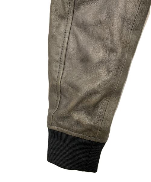 DIESEL（ディーゼル）DIESEL (ディーゼル) ラムレザージャケット ブラック×グレー サイズ:ＸＳの古着・服飾アイテム