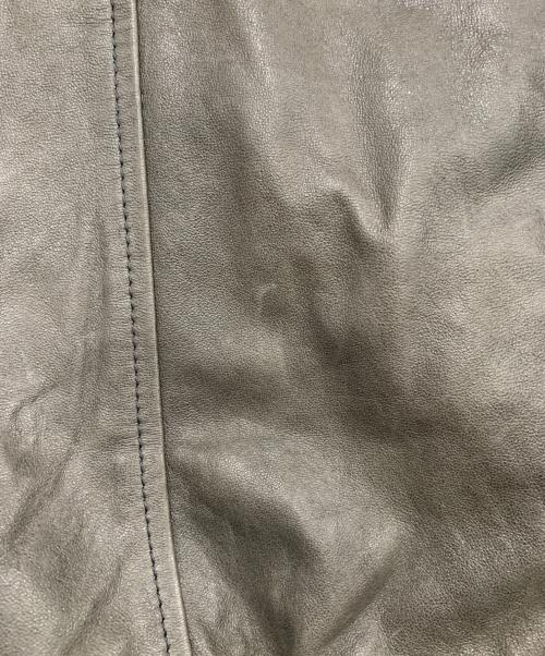 DIESEL（ディーゼル）DIESEL (ディーゼル) ラムレザージャケット ブラック×グレー サイズ:ＸＳの古着・服飾アイテム