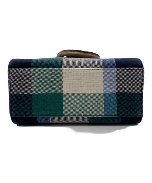 BLUE LAVEL CRESTBRIDGE（ブル^レーベル・クレストブリッジ）BLUE LAVEL CRESTBRIDGE (ブル^レーベル・クレストブリッジ) 2WAYバッグ グリーン×スカイブルーの古着・服飾アイテム