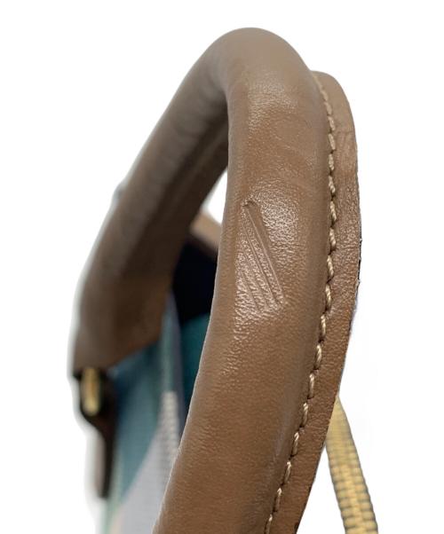 BLUE LAVEL CRESTBRIDGE（ブル^レーベル・クレストブリッジ）BLUE LAVEL CRESTBRIDGE (ブル^レーベル・クレストブリッジ) 2WAYバッグ グリーン×スカイブルーの古着・服飾アイテム