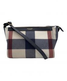 BLUE LABEL CRESTBRIDGE（ブルーレーベルクレストブリッジ）の古着「ショルダーバッグ」｜ネイビー×ホワイト