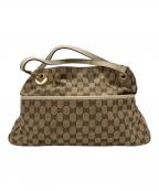 GUCCIグッチ）の古着「ハンドバッグ」｜ブラウン×ベージュ