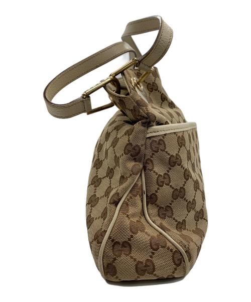GUCCI（グッチ）GUCCI (グッチ) ハンドバッグ ブラウン×ベージュの古着・服飾アイテム