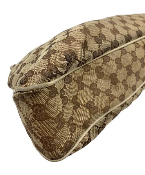 GUCCI（グッチ）GUCCI (グッチ) ハンドバッグ ブラウン×ベージュの古着・服飾アイテム