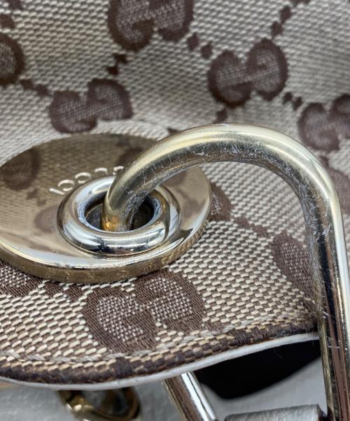 GUCCI（グッチ）GUCCI (グッチ) ハンドバッグ ブラウン×ベージュの古着・服飾アイテム