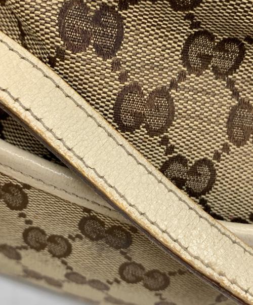 GUCCI（グッチ）GUCCI (グッチ) ハンドバッグ ブラウン×ベージュの古着・服飾アイテム