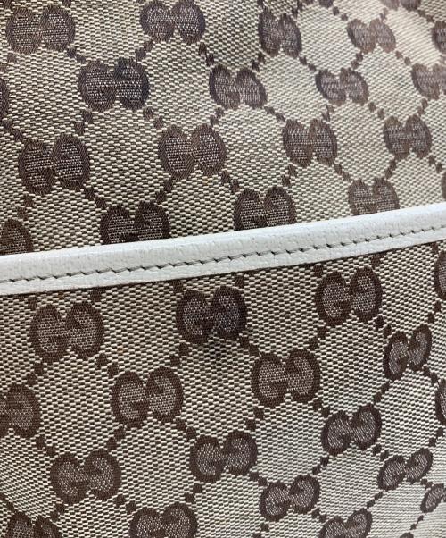 GUCCI（グッチ）GUCCI (グッチ) ハンドバッグ ブラウン×ベージュの古着・服飾アイテム