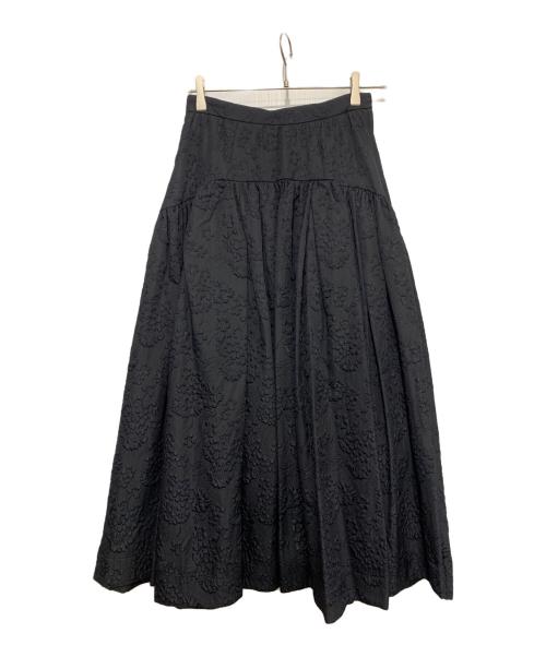 ROPE（ロペ）ROPE (ロペ) フラワーパフジャカードスカート ブラック サイズ:M 未使用品の古着・服飾アイテム