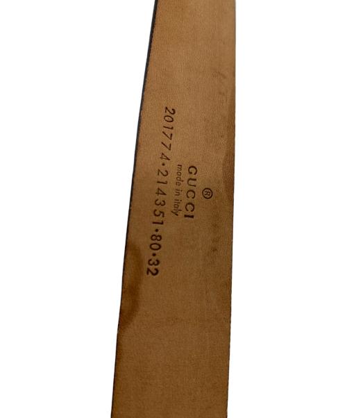 GUCCI（グッチ）GUCCI (グッチ) レザーベルト ブラックの古着・服飾アイテム