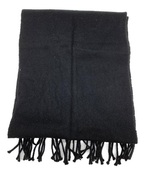 JOHNSTONS OF ELGIN（ジョンストンズオブエルガン）JOHNSTONS OF ELGIN (ジョンストンズオブエルガン) マフラー ブラックの古着・服飾アイテム