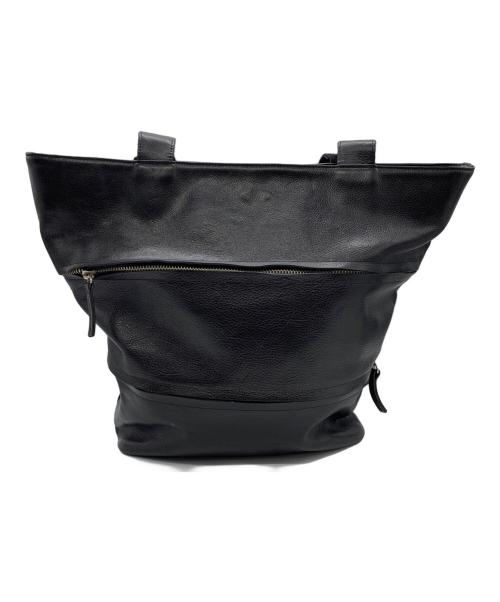 yohji yamamoto+noir（ヨウジヤマモトプリュスノアール）yohji yamamoto+Noir (ヨウジヤマモトプリュスノアール) レザートートバッグ ブラックの古着・服飾アイテム