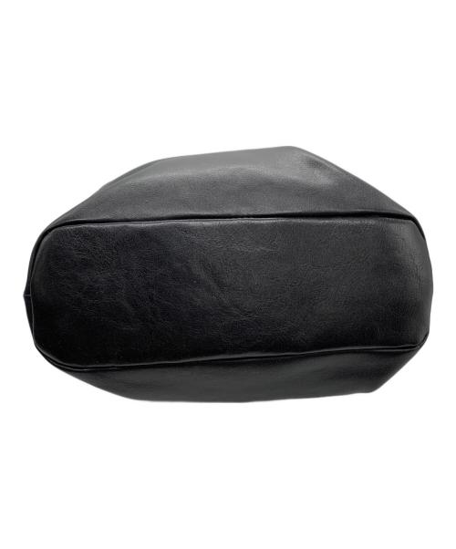 yohji yamamoto+noir（ヨウジヤマモトプリュスノアール）yohji yamamoto+Noir (ヨウジヤマモトプリュスノアール) レザートートバッグ ブラックの古着・服飾アイテム