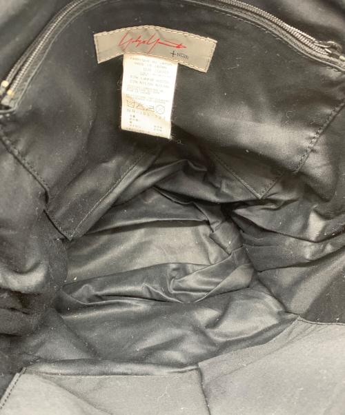 yohji yamamoto+noir（ヨウジヤマモトプリュスノアール）yohji yamamoto+Noir (ヨウジヤマモトプリュスノアール) レザートートバッグ ブラックの古着・服飾アイテム