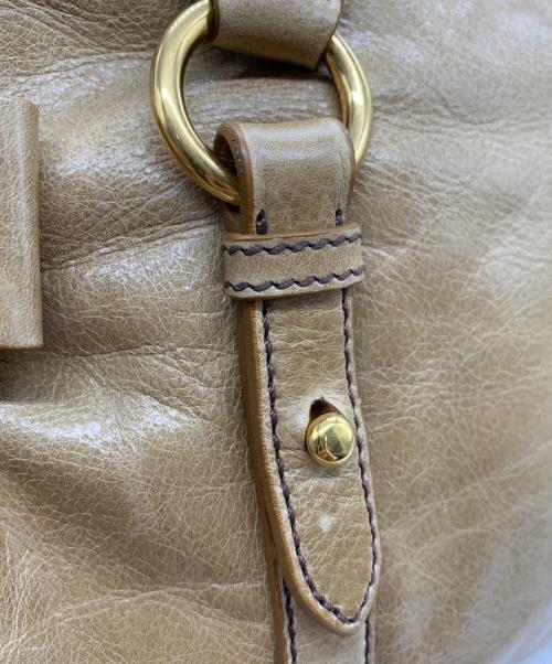 MIU MIU（ミュウミュウ）MIU MIU (ミュウミュウ) 2WAYバッグ ベージュの古着・服飾アイテム