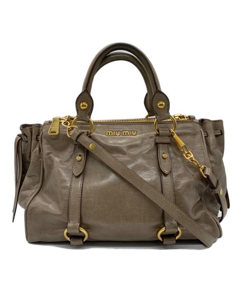 MIU MIU（ミュウミュウ）MIU MIU (ミュウミュウ) 2WAYバッグ グレーの古着・服飾アイテム
