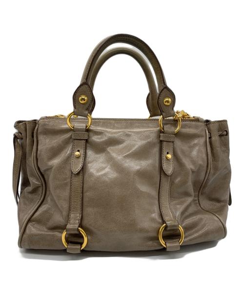 MIU MIU（ミュウミュウ）MIU MIU (ミュウミュウ) 2WAYバッグ グレーの古着・服飾アイテム