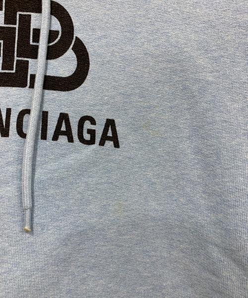 BALENCIAGA（バレンシアガ）BALENCIAGA (バレンシアガ) プルオーバーパーカー スカイブルー サイズ:Lの古着・服飾アイテム