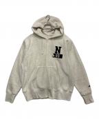 Championチャンピオン）の古着「ジップフーデッドスウェットシャツ」｜グレー