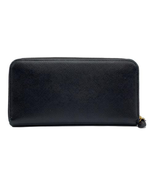 PRADA（プラダ）PRADA (プラダ) ラウンドファスナー長財布 ブラックの古着・服飾アイテム