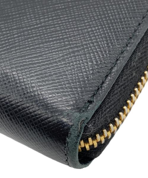 PRADA（プラダ）PRADA (プラダ) ラウンドファスナー長財布 ブラックの古着・服飾アイテム