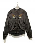 DIESELディーゼル）の古着「リバーシブルスカジャン」｜ブラック