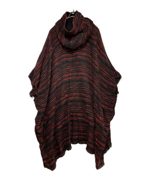 nude:MASAHIKO MARUYAMA（ヌード：マサヒコマルヤマ）nude:MASAHIKO MARUYAMA (ヌード：マサヒコマルヤマ) リバーシブルポンチョ レッド×ブラック サイズ:Fの古着・服飾アイテム