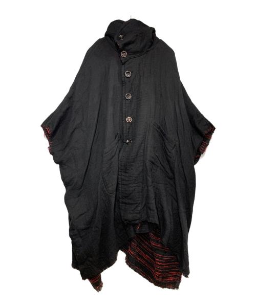 nude:MASAHIKO MARUYAMA（ヌード：マサヒコマルヤマ）nude:MASAHIKO MARUYAMA (ヌード：マサヒコマルヤマ) リバーシブルポンチョ レッド×ブラック サイズ:Fの古着・服飾アイテム