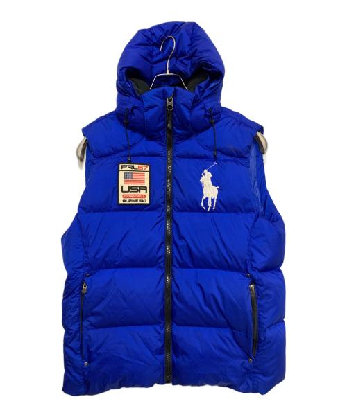 POLO RALPH LAUREN（ポロ・ラルフローレン）POLO RALPH LAUREN (ポロ・ラルフローレン) ダウンベスト ブルー サイズ:Mの古着・服飾アイテム