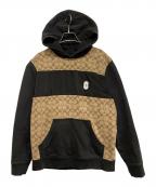COACHコーチ）の古着「プルオーバーパーカー」｜ブラウン×ブラック
