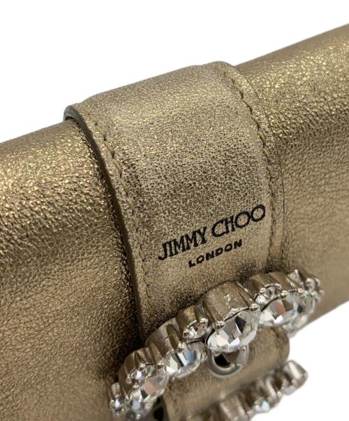 JIMMY CHOO（ジミーチュウ）JIMMY CHOO (ジミーチュウ) 3つ折り財布 ゴールドの古着・服飾アイテム
