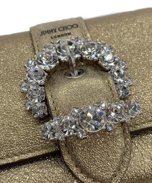 JIMMY CHOO（ジミーチュウ）JIMMY CHOO (ジミーチュウ) 3つ折り財布 ゴールドの古着・服飾アイテム