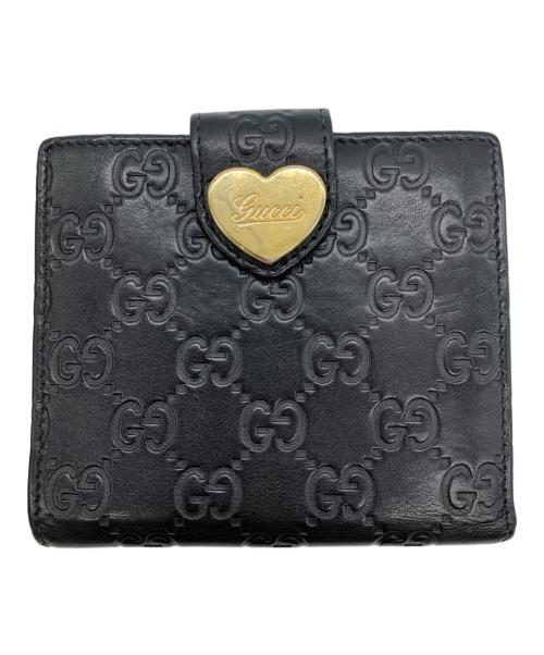 GUCCI（グッチ）GUCCI (グッチ) 2つ折り財布 ブラックの古着・服飾アイテム