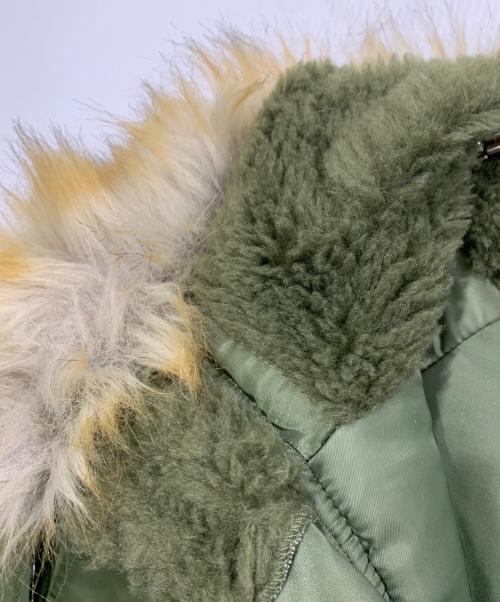 ALPHA INDUSTRIES（アルファインダストリーズ）ALPHA INDUSTRIES (アルファインダストリーズ) ナイロンフライトジャケット グリーン サイズ:Mの古着・服飾アイテム