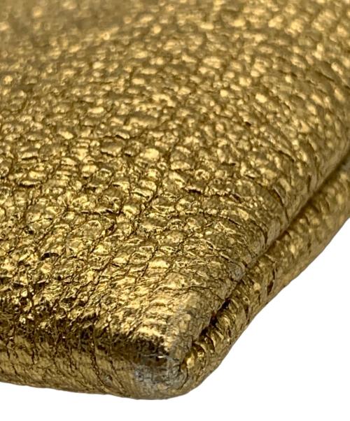 ANYA HINDMARCH（アニヤ・ハインドマーチ）ANYA HINDMARCH (アニヤ・ハインドマーチ) ハンドポーチ ゴールドの古着・服飾アイテム