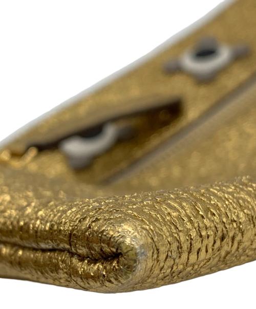 ANYA HINDMARCH（アニヤ・ハインドマーチ）ANYA HINDMARCH (アニヤ・ハインドマーチ) ハンドポーチ ゴールドの古着・服飾アイテム