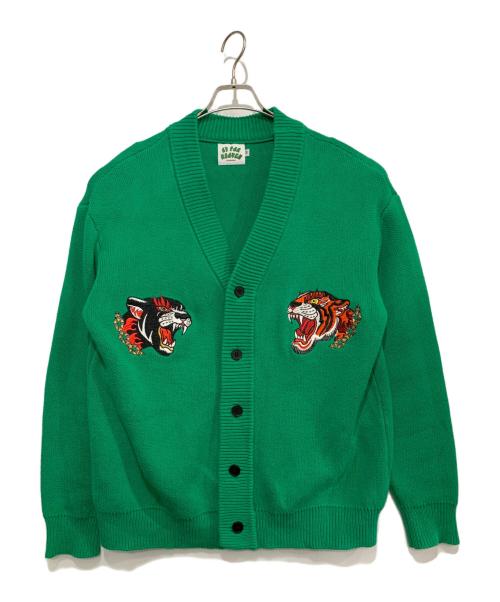 AT FAR HEAVEN（チュウカタベタイ）AT FAR HEAVEN (チュウカタベタイ) 厚手カーディガン グリーン サイズ:Mの古着・服飾アイテム