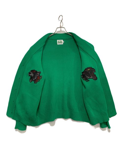 AT FAR HEAVEN（チュウカタベタイ）AT FAR HEAVEN (チュウカタベタイ) 厚手カーディガン グリーン サイズ:Mの古着・服飾アイテム