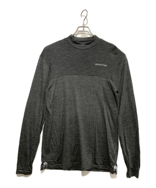 BRIEFING（ブリーフィング）BRIEFING (ブリーフィング) 薄手ニット グレー サイズ:Lの古着・服飾アイテム