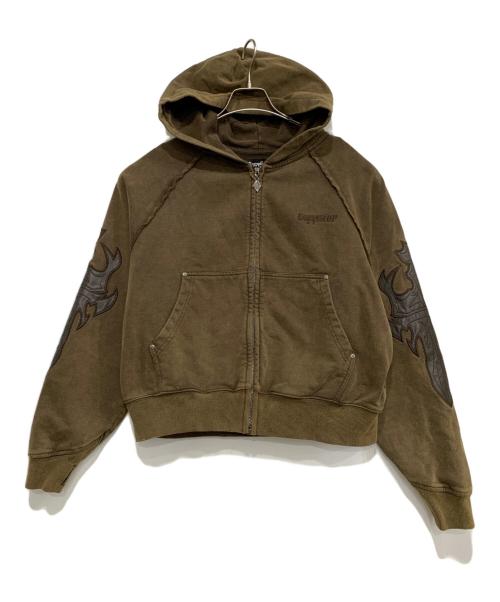 SUPPLIER（サプライヤー）SUPPLIER (サプライヤー) ジップパーカー ブラウン サイズ:Sの古着・服飾アイテム