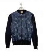 HERMESエルメス）の古着「ジップアップ切替ジャケット」｜ネイビー