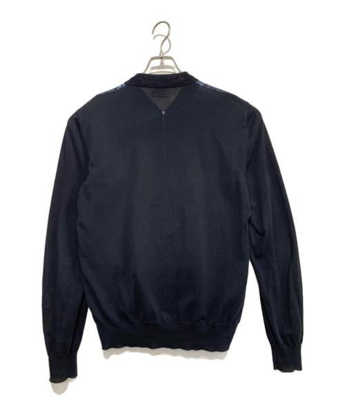 HERMES（エルメス）HERMES (エルメス) ジップアップ切替ジャケット ネイビー サイズ:Mの古着・服飾アイテム